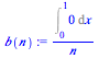 `/`(`*`(Int(0, x = 0 .. 1)), `*`(n))
