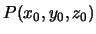 $ P(x_0,y_0,z_0)$