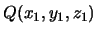 $ Q(x_1,y_1,z_1)$